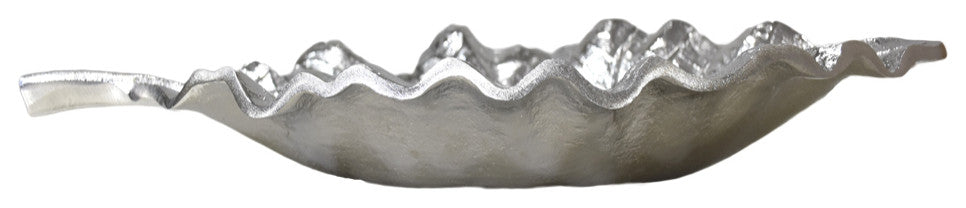 Handmade Decorative Aluminium Tray, Silver Color Coated