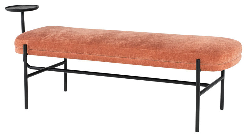 Inna Nectarine Fabric Occasional Bench