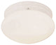 Forte Lighting 1-Light Mushroom Flush Mount in White