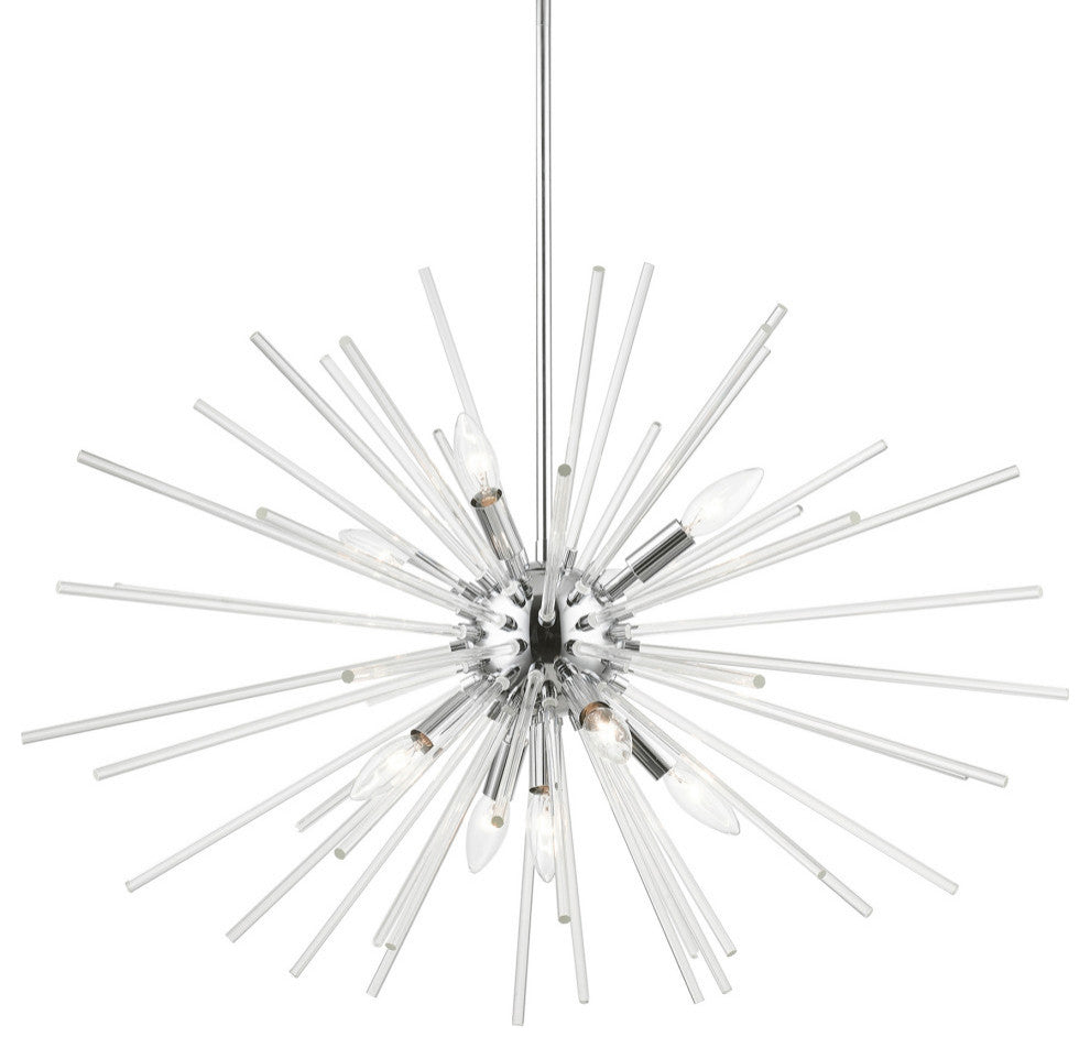 Utopia 9 Light Polished Chrome Large Pendant Chandelier