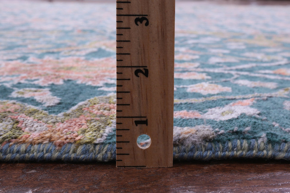 9' 0" X 12' 2" Modern Hand Knotted Wool & Silk Rug - Q15531