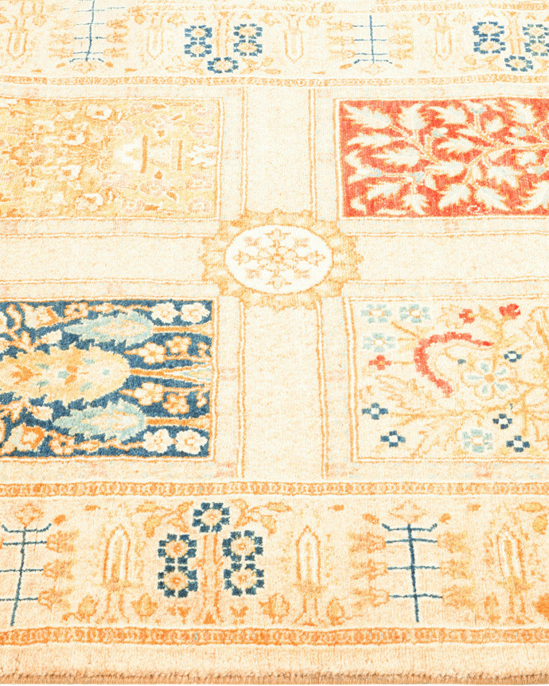 Wuntho One-of-a-Kind Hand-Knotted Runner Ivory, 2'8"x13'1"