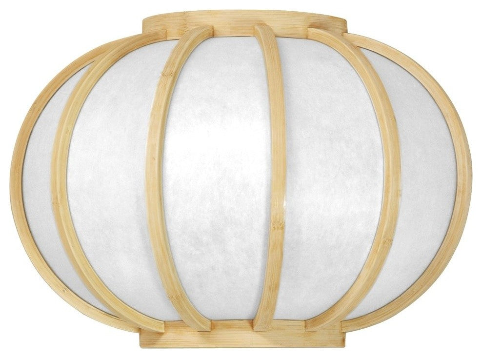 13.5" Harajuku Design Round Wall Sconce, Natural
