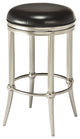 Hillsdale Furniture Cadman Backless Counter Stool, Dull Nickel, Black