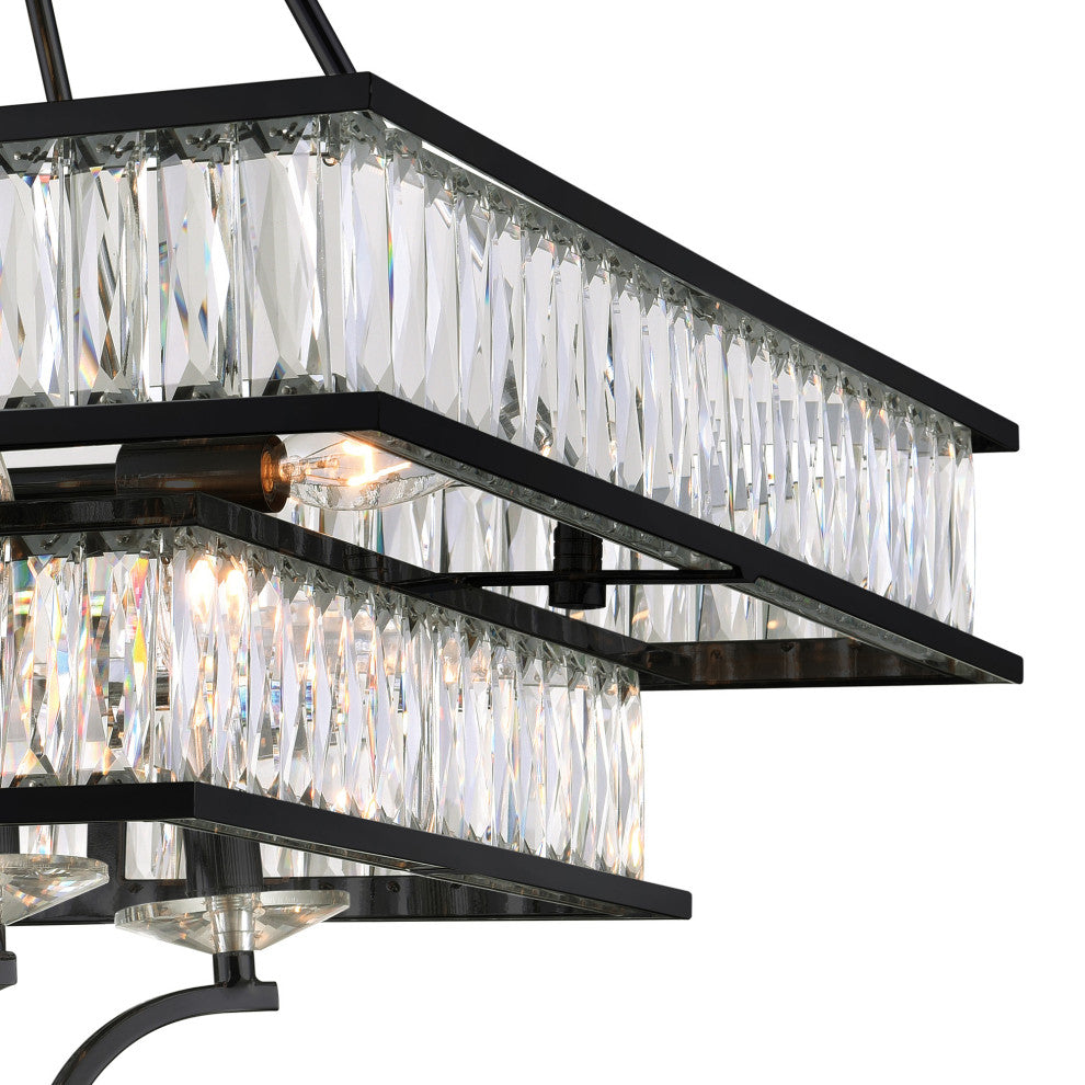 Shalia 8 Light Chandelier With Black Finish