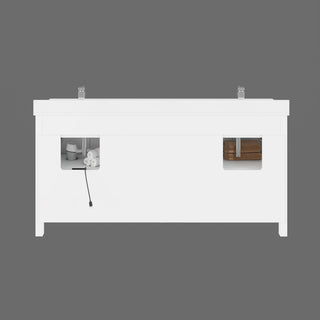 Terrence 72" Vanity with Power Bar and Drawer Organizer, White