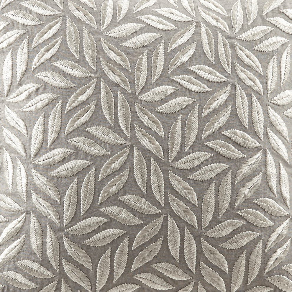 Croscill Home Melodia Embroidered Square Pillow 20x20, Gray