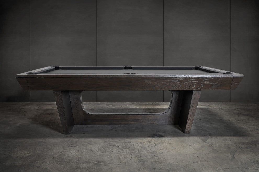 Kai 8' Slate Pool Table, Waxed Brown