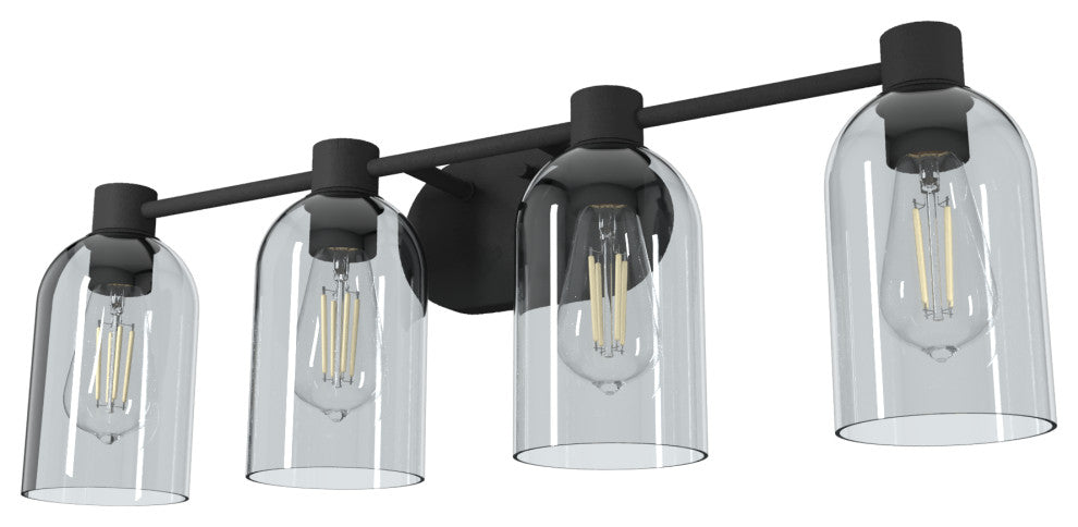 Hunter Lochemeade Natural Iron 4 Light Vanity Wall Light Fixture