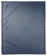 Indigo Leaf Navy 50x60 Throw Blanket