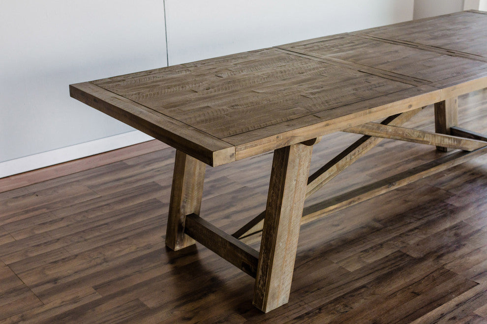 Newberry Extension Dining Table, Weathered Natural
