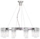 Midtown Chandelier, Brushed Nickel, Chrome