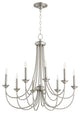 Brooks 8-Light Chandelier, Satin Nickel