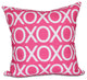Valentine Print Pillow, Fuschia, 26"x26"