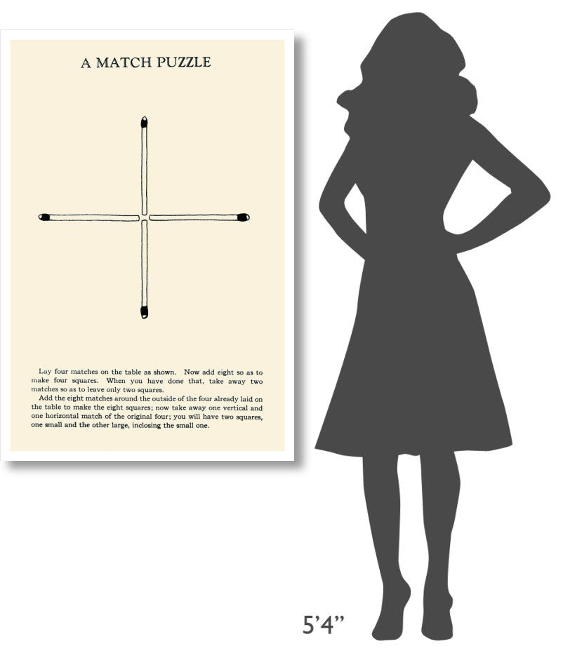 "A Match Puzzle" Digital Paper Print by Retromagic, 31"x46"