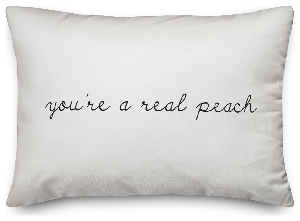 Youre A Peach Script Pillow 14x20 Spun Poly Pillow