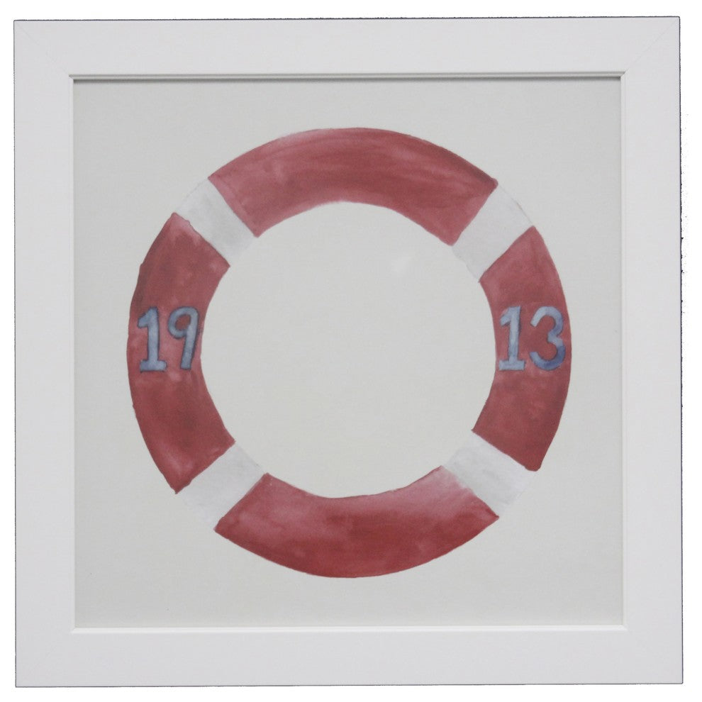 Life Preserver No. 1913, Large Flat White