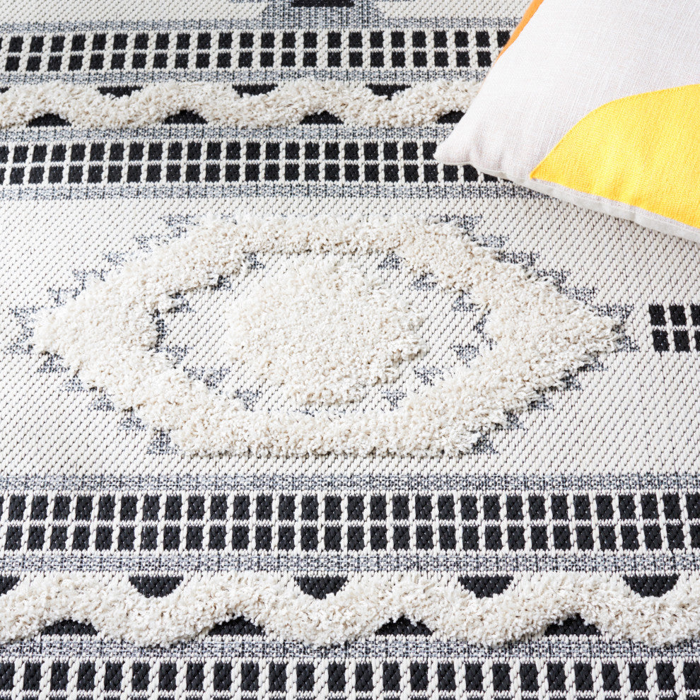 Safavieh Cottage Collection COT206B Rug, Ivory/Black, 8' X 10'