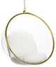 Aron Living Gold Bubble Chair, White Cushion