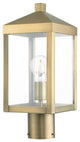 Livex Lighting Nyack 1 Light Antique Brass Small Outdoor Post Top Lantern