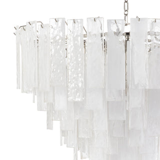 Glacier Chandelier Large, Polished Nickel