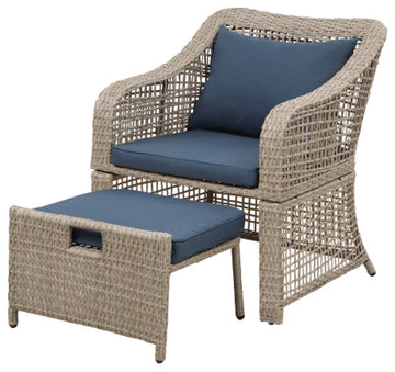 5 Piece Outdoor Conversation Set Patio Furniture Set Rattan Wicker Bistro Set