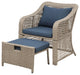 5 Piece Outdoor Conversation Set Patio Furniture Set Rattan Wicker Bistro Set