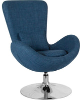 Modern Blue Fabric Side Reception Chair