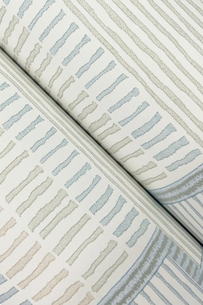 La Broderie Sky Blue Wallpaper