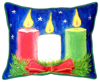 Christmas Candles Extra Large Zippered Pillow 20x24