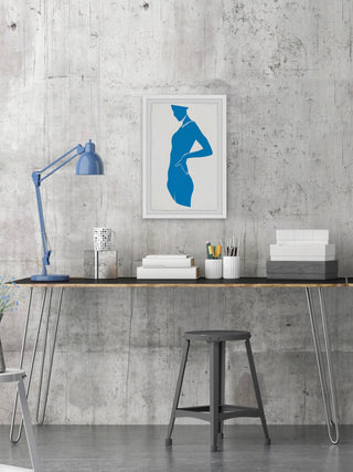 "I Feel Blue" Framed Painting Print, 20x30