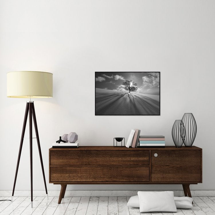 "Tree Shadow" Framed Canvas Giclee by Kengo Shibutani, 37x25"