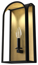 Hunter Dukestown Natural Iron, Gold Leaf 1 Light Sconce Wall