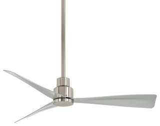 MinkaAire Nickel So Simple 44" 3-Blade Indoor / Outdoor Ceiling Fan w/ Remote