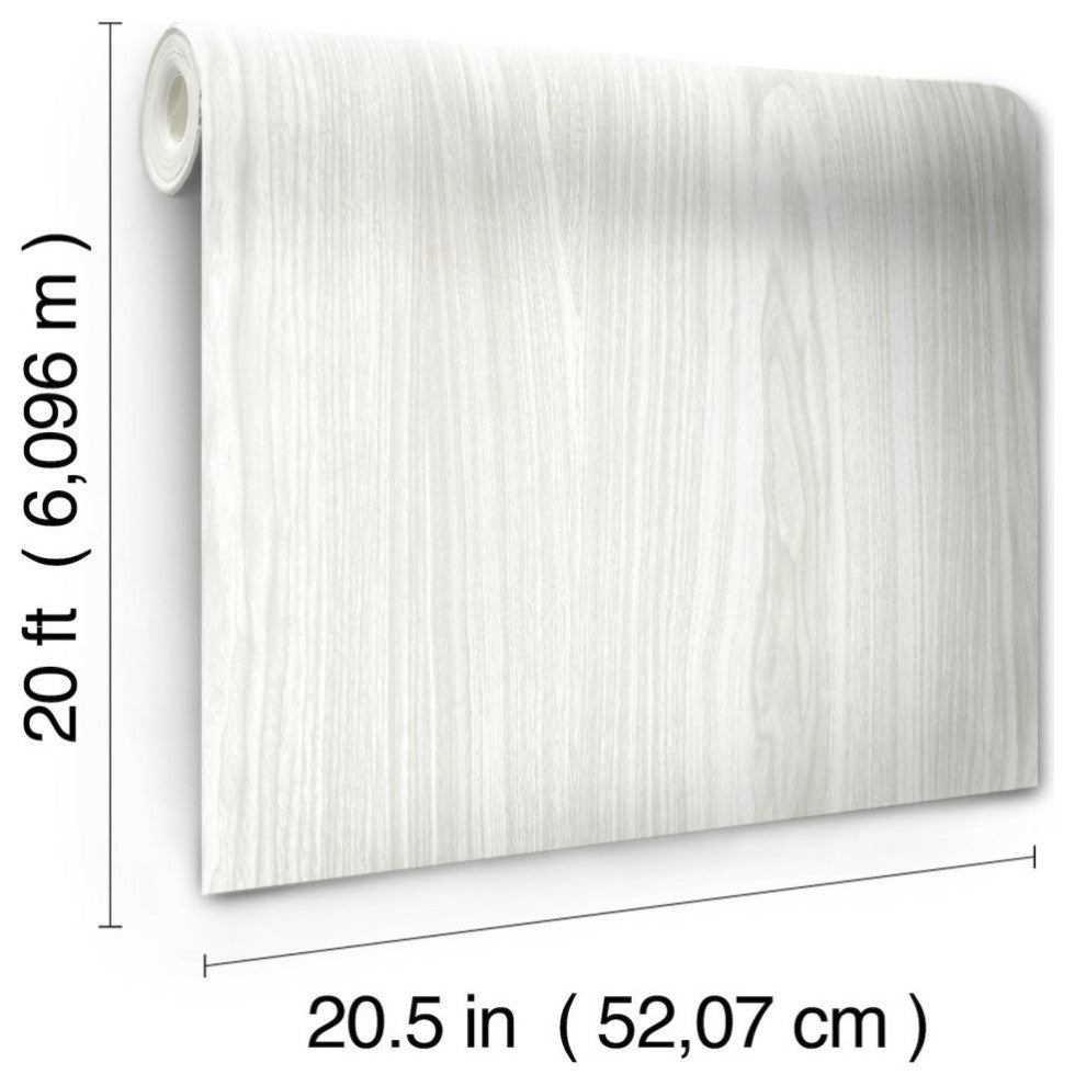 Linden White Peel and Stick Wallpaper