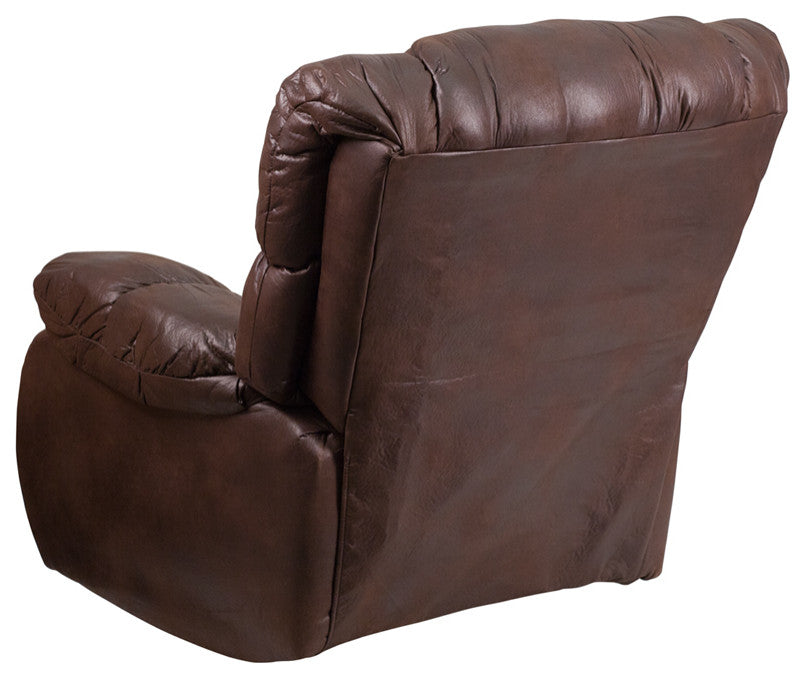 Contemporary Breathable Comfort Padre Espresso Fabric Rocker Recliner