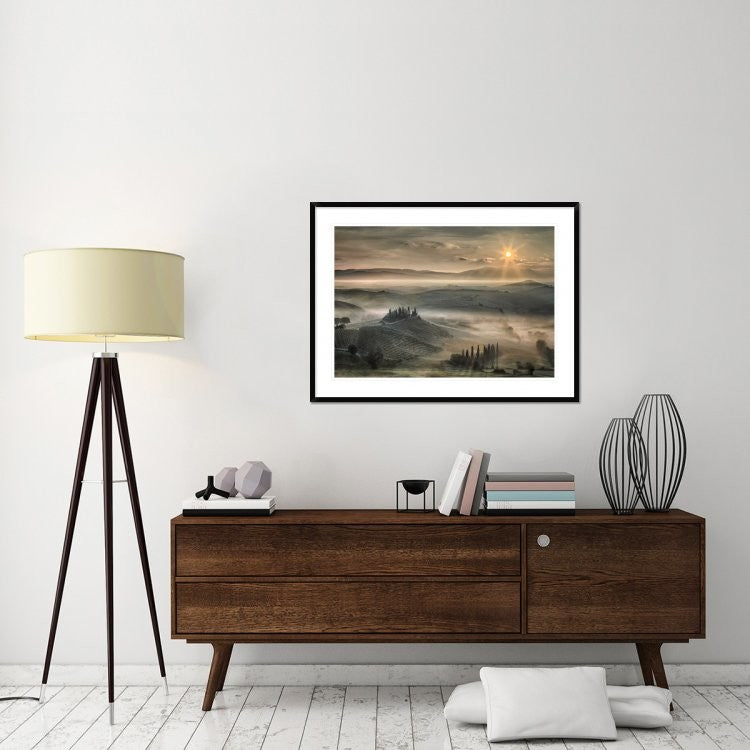 "Tuscan Morning" Framed Digital Print by Christian Schweiger, 44x32"