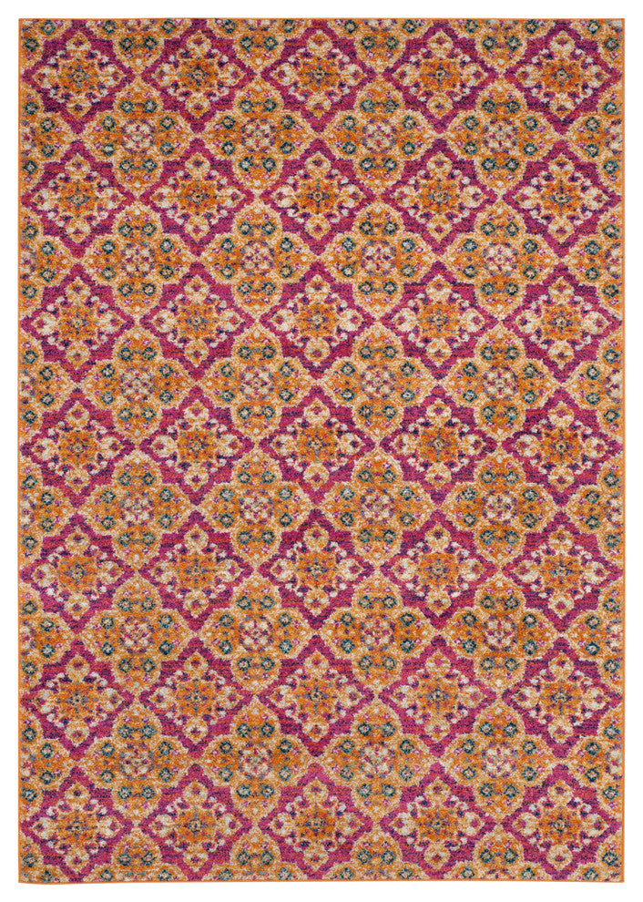 Safavieh Madison Mad605A Rug, Fuchsia/Gold, 4'x6'