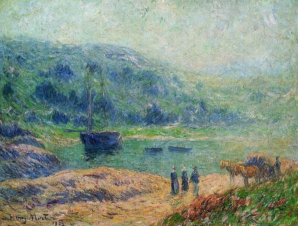 Henri Moret Creek in Brittany Premium Canvas Print
