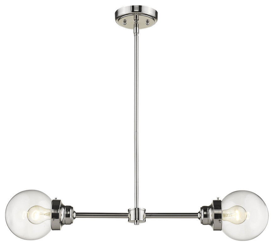 Portsmith 2-Light Polished Nickel Island Pendant