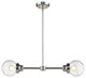 Portsmith 2-Light Polished Nickel Island Pendant