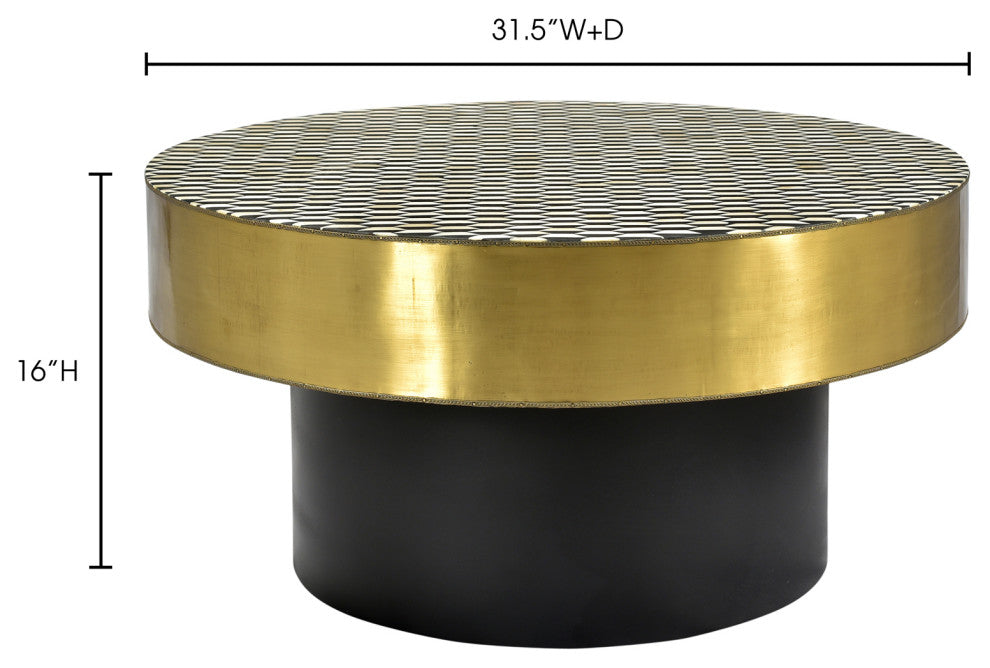 Art Deco Optic Coffee Table - Yellow