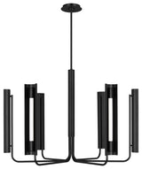 Carson Six Light Chandelier, Midnight Black