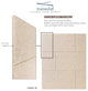 Transolid SaraMar 36" X 36" X 96" Glue to Wall 3-Piece Shower Wall Kit, Cashew