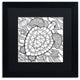 Hello Angel ''Turtle Beach'' Art, Black Frame, Black Mat, 16x16