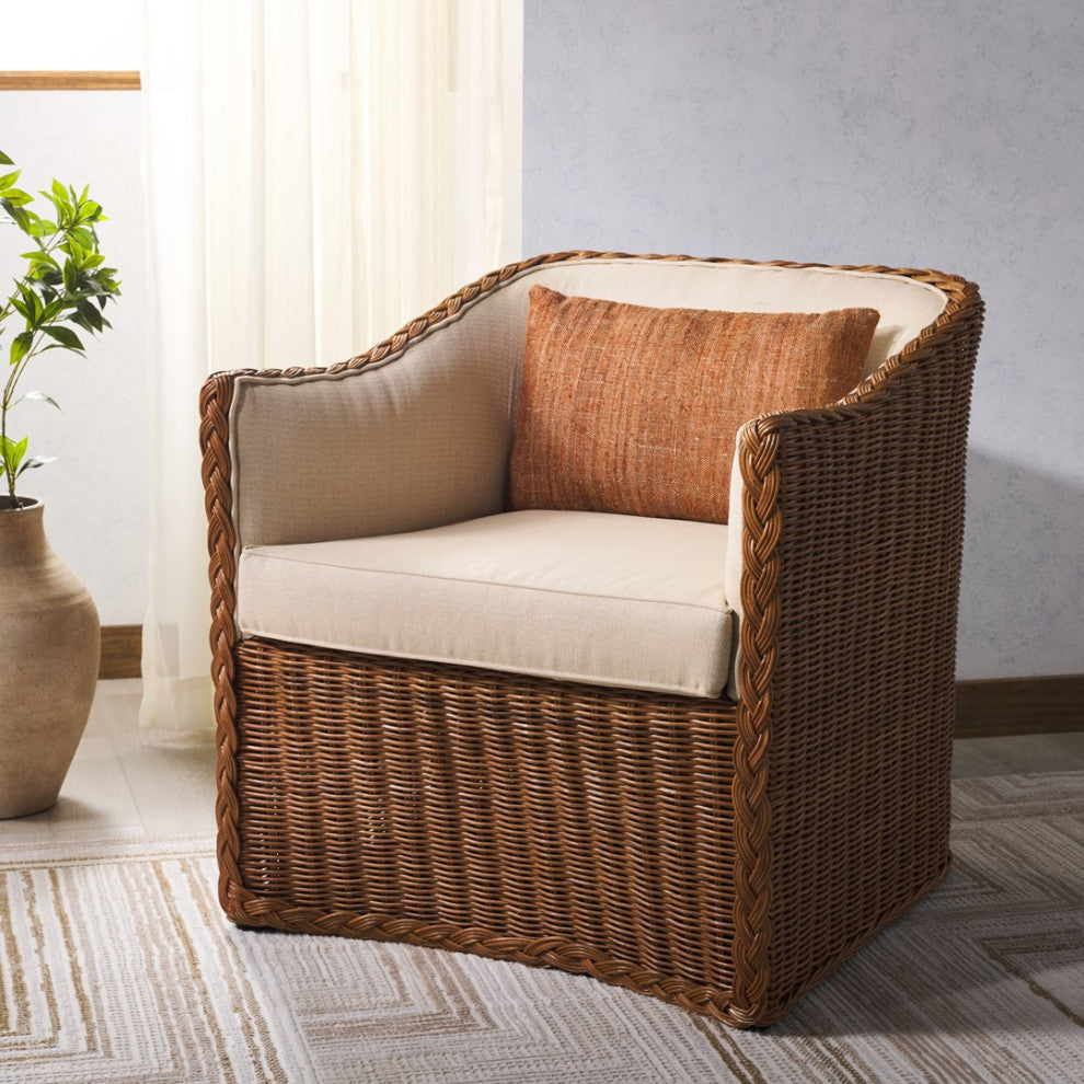 Safavieh Couture Sharon Rattan Accent Chair