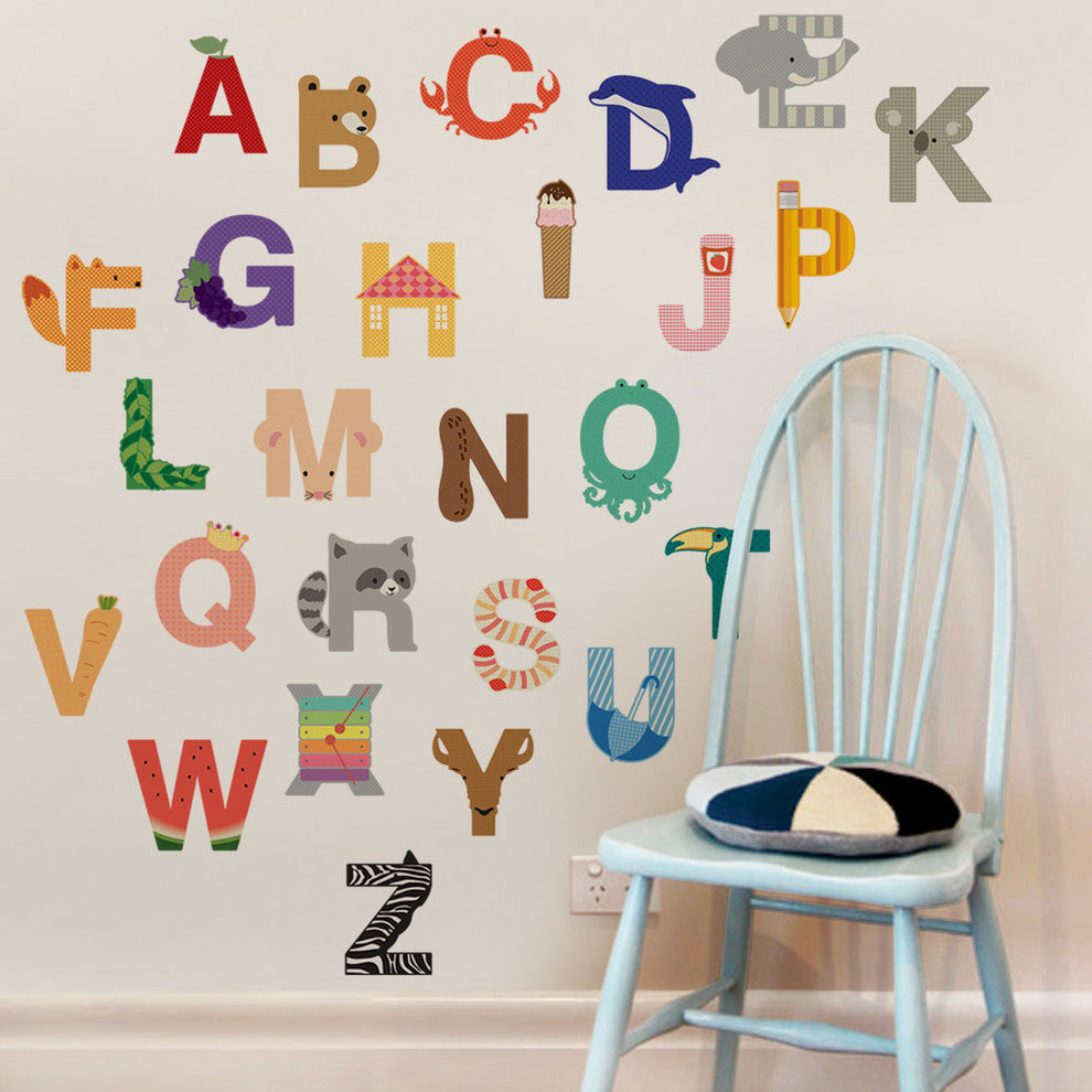 Alphabet Vinyl Wall Sticker, Medium