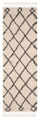 Safavieh Moroccan Fringe Shag Mfg241B Organic/Abstract Rug, Cream/Charcoal, 2'3"