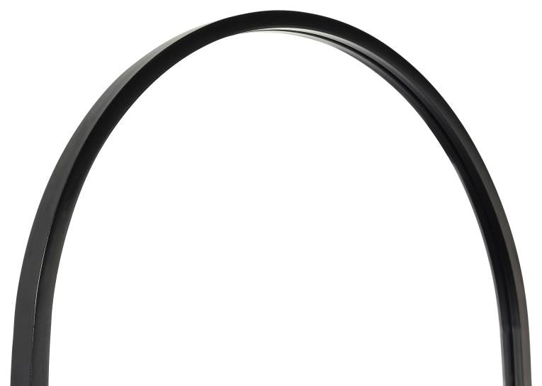 Mila Arched Metal Framed Wall Mirror, Black - 22"x65"