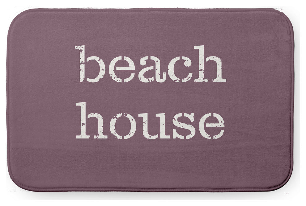 34" x 21" Beach House  Bathmat, Dusty Purple